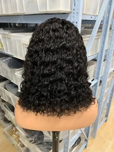 Sunature Echthaar Perücken 13X4 Full Lace Wasserwelle Schwarz 150% 180% 8-14 cm - Bild 1 von 5