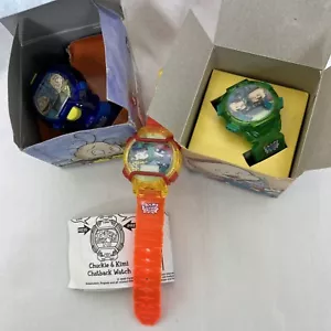 3 Vintage Rugrats In Paris Burger King Chatback Watches NEW - Picture 1 of 10