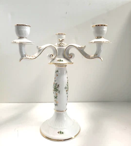 Hollohaza Candleabra Hungary Rare Stunning Porcelain 3 Arms - Picture 1 of 4