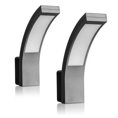 2x LED Außenleuchte Wand Leuchte anthrazit 5800K 15W 1100lm Lampe Außen SEBSON - Bild 1 von 4