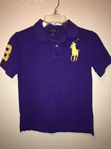 polo ralph lauren youth polo shirt SZ M (10-12) purple cotton 