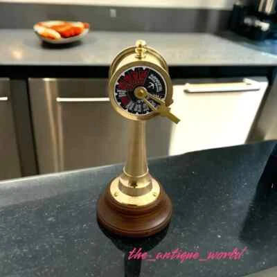 Lindo telégrafo antigo de latão navio sala de máquinas marinho trabalho náutico 7" - Imagem 1 de 3