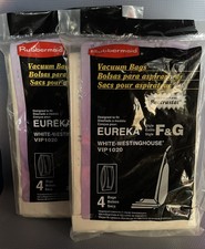Rubbermaid Vacuum Bags for Eureka Style F&G, White-Westinghouse VIP1020 Two-4PKS