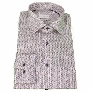 Eterna Camisa de Hombre Confort Fit Braun Azul Estampado 4150 E19K 28 - Imagen 1 de 3