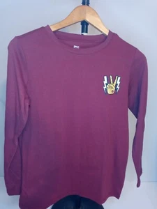Epic Threads T-Shirt Boys Long Sleeve T-Shirt Size Large Peace Sign Color Maroon - Picture 1 of 3