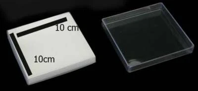 28 Cuadrados 10cm Blanco Invitación Bomboniere Caja Boda Posavasos Galleta Galleta Foto 1 de 4