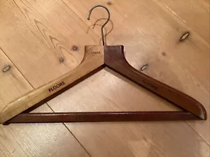 Vintage Wooden Coat Hanger HORSLEY SMITH Of HAYES Advertising Prop 3 X Woods - Picture 1 of 6