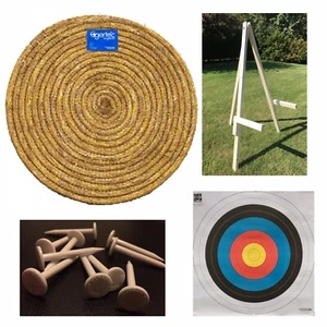 Paquete objetivo pajita Egertec 128 cm. Objetivo, soporte, caras, alfileres y entrega gratuita - Imagen 1 de 3