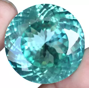 Flawless 82.00 Ct Natural Bi-Color Sapphire Round AGL Certified Treated Gemstone - Picture 1 of 5