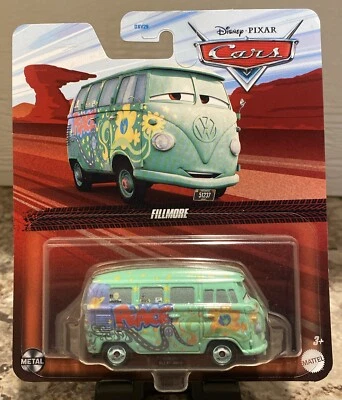 Disney Pixar CARS Fillmore Volkswagon VW Mini-Bus Die-Cast Metal New - Image 1 of 3