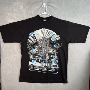 Vintage 2000s Y2K Money Dollar Sign Cadillac Escalade T Shirt Adult 3XL Tall Men - Picture 1 of 8