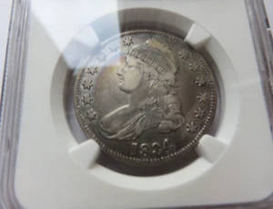 1834 Capped Bust Half Dollar .50c NGC VF-25 Eye Appeal Toning - Picture 1 of 4