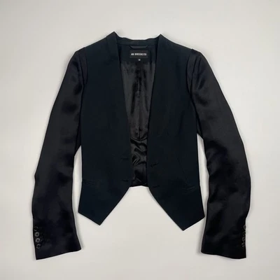 Chaqueta Blazer Ann Demeulemeester Mujer Negra Verde Seda Avant Garde Talla 38 Foto 1 de 4