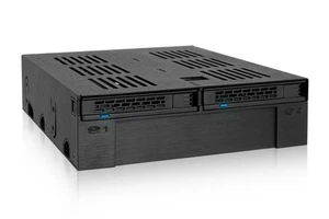 ICY DOCK 2 Bay 2.5 SAS/SATA HDD/SSD Mobile Rack + 3.5" Slot for External 5.25... - Picture 1 of 10