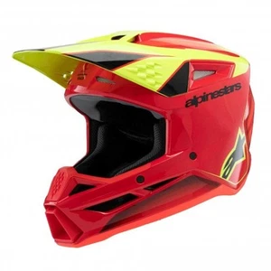 Alpinestars YOUTH MX Motorbike Helmets - S-M3 FRAY ECE06 (Red/Yellow/Black) - Picture 1 of 7