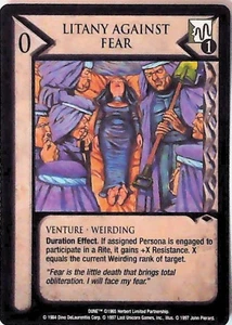 Dune CCG - Eye of the Storm LITANY AGAINST FEAR MINT M/GEM MINT Tip Top Shelf - Picture 1 of 1