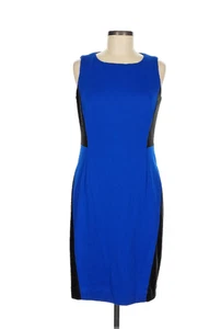 Nuevo Vestido Chetta B Para Mujer 8 Azul y Negro Sin Mangas Negocios Clásico Cóctel - Imagen 1 de 3