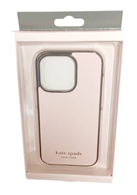 Capa folio Kate Spade Wrap para Apple iPhone 14 Pro - Pergaminho pálido/preto para-choque - Imagem 1 de 4