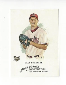 2008 Topps Allen and Ginter #297 Max Scherzer RC Rookie Tigers D-Backs Nationals - Picture 1 of 1