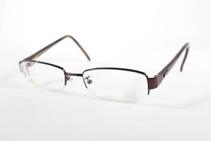 Gucci Eyeglasses GG 1740 Women Brown Semi-Rimless Metal Eyewear Glasses Frames - Picture 1 of 4