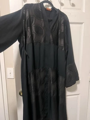 Abaya Kaftan Purple Maxi Dress Long Sleeve Maxi Length Dubai Gown - Image 1 of 3