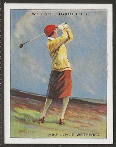 WILLS-FAMOUS GOLFERS 1930-#23- MISS JOYCE WETHERED  - Picture 1 of 2