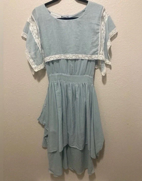 Vestido Delicado Vintage Años 80 Jessica McClintock Prairiecore Cottagecore Talla Pequeña Foto 1 de 4
