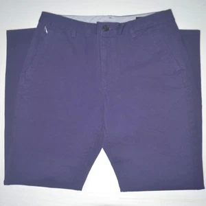 BONOBOS Slim Fit Stretch Baumwolle Tintenblau Flatfront Chino Hose 33 x 30 - Bild 1 von 6