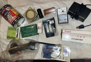 Junk Drawer Lot Camera Accessories, And More Vivitar Corona In Original Boxes - Picture 1 of 15