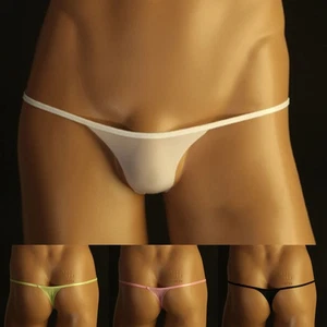Slip uomo intimo perizoma sexy vita bassa aperto gluteo marsupio trasparente - Foto 1 di 15