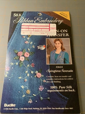 Bucilla Silk Ribbon Embroidery Springtime Serenade Iron On Transfer Kit - Image 1 of 2