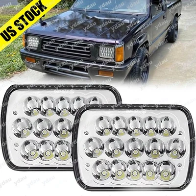 Par de faros LED de haz alto-bajo DOT para Mitsubishi Mighty Max 1983-1996 7x6"" Foto 1 de 4