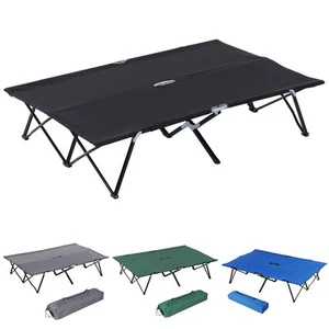 Outsunny 2 Personas Plegable Cuna de Camping Portátil Militar Cama para Dormir con Bolsa de Transporte - Imagen 1 de 44