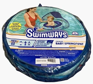 Swimways Premium Baby Spring Float verstellbares Sonnendach 9-24 Monate Haie - Bild 1 von 3