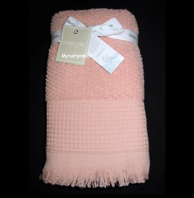 Rachel Ashwell Shabby Chic Bathroom Hand Towels Set of 2 - Blush Pink - Turkey - Image 1 of 4