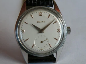 ZENITH-ANNI 50-MANUALE-CALIBRO 40-CASSA A VITE-TUTTO ACCIAIO-FIRMATO-RARISSIMO - Picture 1 of 12