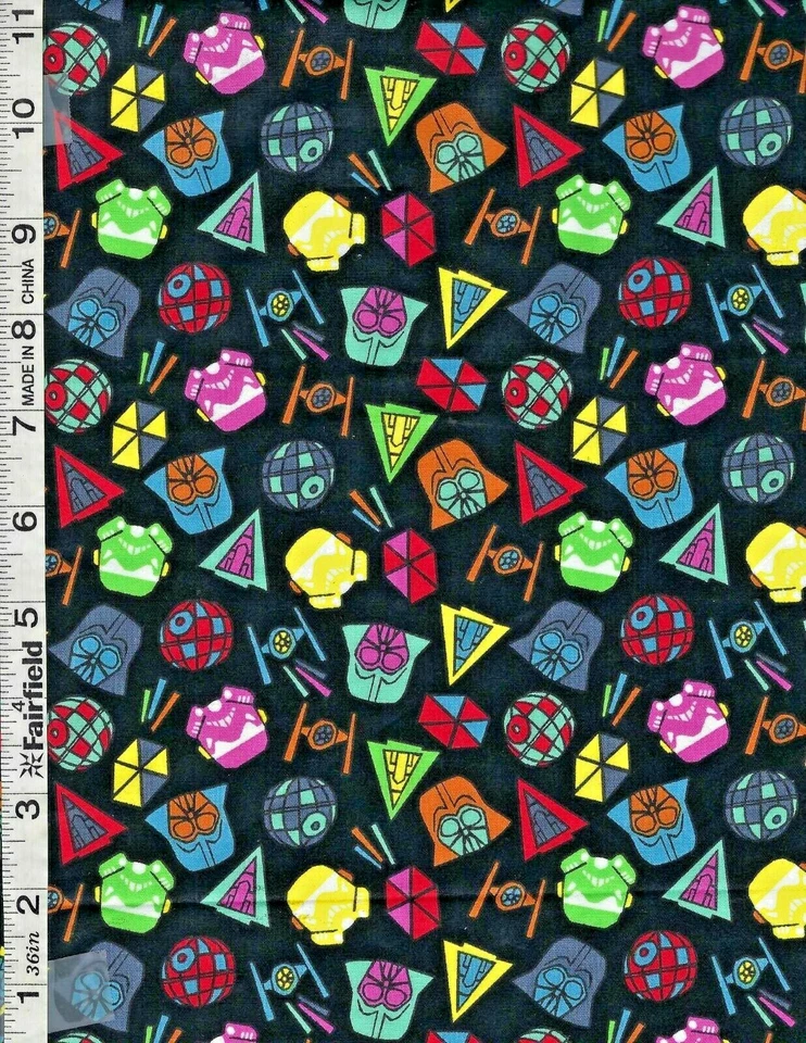 Camelot黑色星球大战Toss面料bty — 第 1/1 张图片