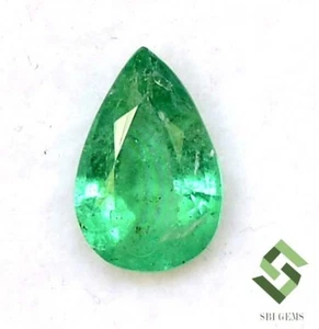 8.50x5.50 mm Certified Natural Emerald Pear Cut 0.91 CTS Untreated Loose Gems - Picture 1 of 7