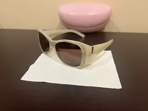 NEW Escada Col. 6HG SES 005 Beige Pearly Large Sunglasses w/ Case & Cloth - Picture 1 of 12