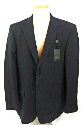 Chaqueta Traje de Lana Claiborne Para Hombre Gris Carbón Tiza Rayas 44L Nueva con Etiquetas  Foto 1 de 4