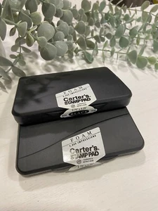 Carter's Stamp 2 Pad Black Ink Black Ink Pad Rubber Stamp Foam Eco - Picture 1 of 6
