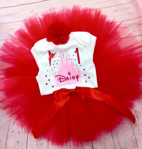 First 1st Birthday Fairy Castle Party Dress Outfit Cake Smash Fluffy Tutu One   - Picture 1 of 5