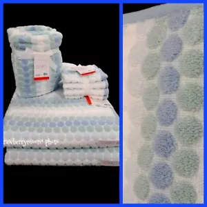 8-teiliges Caro Home Bad Handwaschlappen Set gestreift Punkte Meer Schaum grün blau Handtücher NEU - Bild 1 von 8