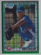 2010 Bowman Chrome Prospects Green X-Fractors #BCP180 Chris Archer