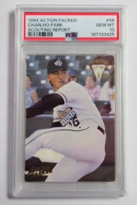 1994 Action Packed Scouting #56 Chan Ho Park Rookie Card RC Graded PSA 10 Pop 6 - Image 1 of 2