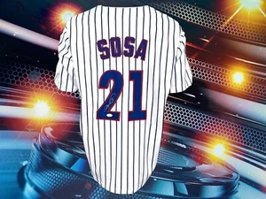 SAMMY SOSA AUTOGRAPHED CUSTOM CHICAGO CUBS JERSEY JSA AUTHENTICATED - Picture 1 of 2