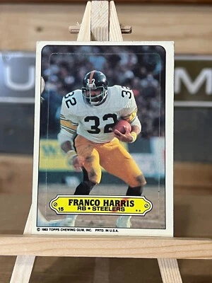 Franco Harris 1983 Topps Pittsburg Steelers Sticker HOF - Image 1 of 2