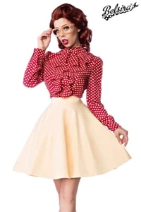 Tellerrock creme weit schwingender Rock knielang Retro Rockabilly Stil Gr. 2XL - Bild 1 von 9