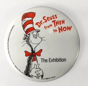 Vintage Dr. Seuss From Then To Now 3" Metal Celluloid Pinback (1986) - Picture 1 of 3
