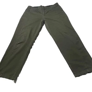 Khakis & Company Cotton Easy Waist Pants Woman’s Size 10 Green - Picture 1 of 7